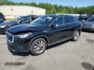 2021 Infiniti QX50 Essential z VIN 3PCAJ5CB3MF119468, wystawiony jako Copart lot #61561645 z przebiegiem 56 347 mil mil oraz Szkoda całkowita • Salvage title. Historia ofert i sprzedaży dostępna na DreamBid. Obrazek 1.