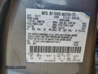 2011 Ford Escape Limited with VIN 1FMCU9EG8BKB73277, listed as a Copart auction lot 47484845 with 192,717 mi miles and Salvage Title. Bid and sale history available at DreamBid. Image 15.