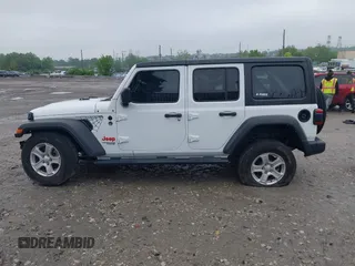 2021 Jeep Wrangler Unlimited Sport S with VIN 1C4HJXDG1MW850478, listed as a IAAI auction lot 42263715 with 31,284 mi miles and . Bid and sale history available at DreamBid. Image 14.