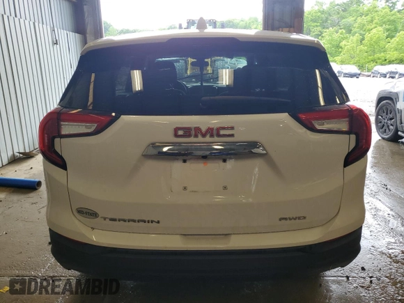 2024 GMC Terrain SLE with VIN 3GKALTEG5RL255590, listed as a Copart auction lot 61404565 with Not provided miles and Salvage title. Bid and sale history available at DreamBid. Image 6.