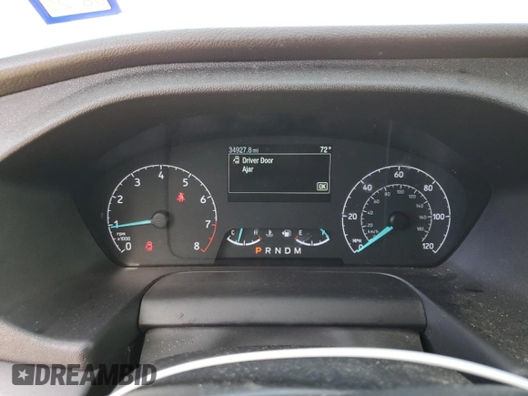 2023 Ford Transit Cargo with VIN 1FTBR1Y88PKA97221, listed as a Copart auction lot 43410475 with 34,927 mi miles and Salvage Title. Bid and sale history available at DreamBid. Image 9.
