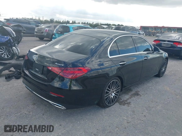 2022 Mercedes-Benz C 300 with VIN W1KAF4HB3NR042509, listed as a IAAI auction lot 41545611 with 24,121 mi miles and . Bid and sale history available at DreamBid. Image 4.