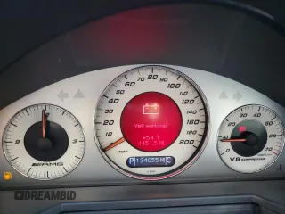 2005 Mercedes-Benz E-Class 5.5L AMG with VIN WDBUF76J25A746426, listed as a Copart auction lot 85879584 with 134,055 mi miles and Salvage Title. Bid and sale history available at carsss.com. Image 9.
