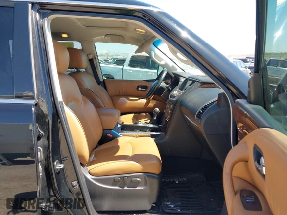 2017 Nissan Armada Platinum with VIN JN8AY2NE7H9702910, listed as a IAAI auction lot 42028682 with 134,681 mi miles. Bid and sale history available at carsss.com. Image 5.