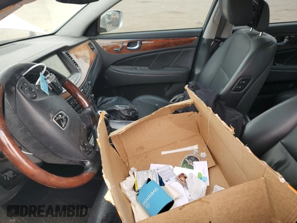 2014 Hyundai Equus Signature with VIN KMHGH4JH1EU078527, listed as a Copart auction lot 51106305 with Not Provided miles and Salvage Title. Bid and sale history available at DreamBid. Image 7.