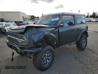 2023 Ford Bronco with VIN 1FMDE5CP1PLA92944, listed as a Copart auction lot 66625304 with 115,179 mi miles and Salvage Title. Bid and sale history available at carsss.com. Image 1.