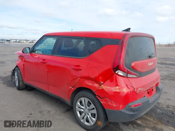 2022 Kia Soul LX with VIN KNDJ23AU4N7157451, listed as a IAAI auction lot 41659563 with 39,250 mi miles. Bid and sale history available at carsss.com. Image 3.