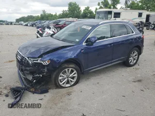 2022 Audi Q3 S line Premium Plus with VIN WA1EECF34N1147556, listed as a Copart auction lot 58709035 with 5,120 mi miles and Salvage title. Bid and sale history available at DreamBid. Image 1.