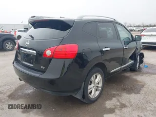2013 Nissan Rogue S with VIN JN8AS5MT6DW009969, listed as a IAAI auction lot 41747420 with 157,864 mi miles. Bid and sale history available at carsss.com. Image 4.