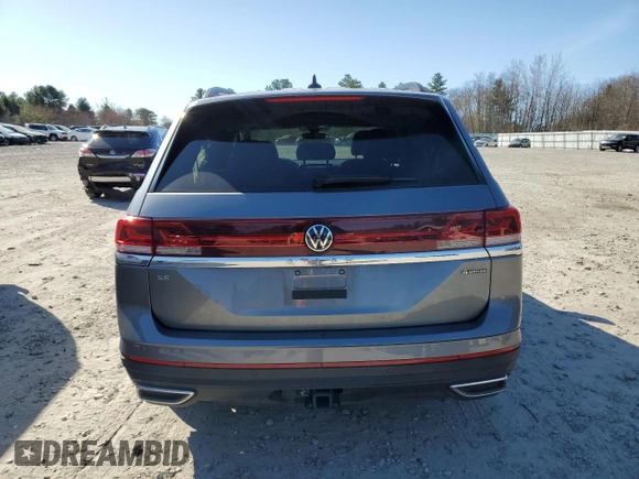 2024 Volkswagen Atlas SE with VIN 1V2HR2CA2RC536368, listed as a Copart auction lot 53490425 with 15,331 mi miles and Salvage title. Bid and sale history available at DreamBid. Image 6.