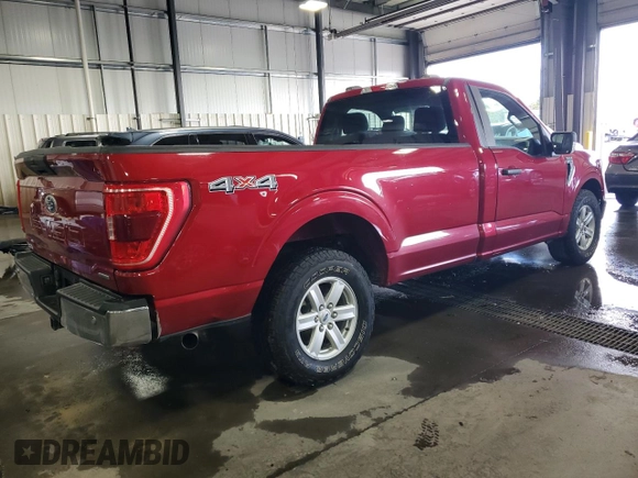2021 Ford F-150 XL with VIN 1FTMF1EP1MKD58908, listed as a Copart auction lot 51417405 with 60,962 mi miles and Salvage title. Bid and sale history available at DreamBid. Image 3.