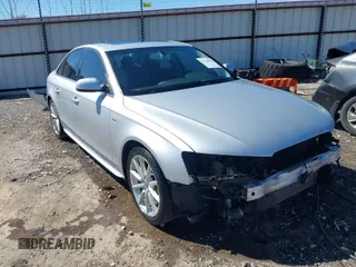 2014 Audi A4 Premium Plus with VIN WAUEFAFL1EN024178, listed as a IAAI auction lot 41744161 with 49,675 mi miles. Bid and sale history available at carsss.com. Image 1.