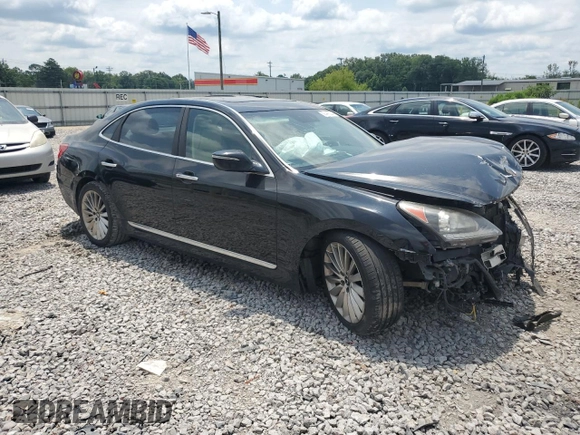2015 Hyundai Equus Signature z VIN KMHGH4JH0FU098348, wystawiony jako Copart lot #58445284 z przebiegiem Nie podano mil oraz Szkoda całkowita • Salvage title. Historia ofert i sprzedaży dostępna na DreamBid. Obrazek 4.