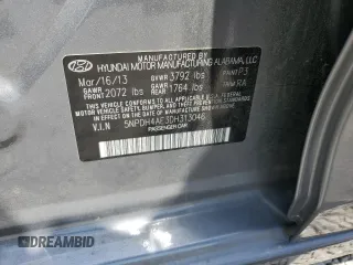2013 Hyundai Elantra GLS z VIN 5NPDH4AE3DH313046, wystawiony jako Copart lot #55253705 z przebiegiem Nie podano mil oraz Szkoda całkowita • Salvage title. Historia ofert i sprzedaży dostępna na DreamBid. Obrazek 12.