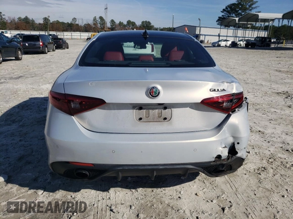 2020 Alfa Romeo Giulia Ti Sport with VIN ZARFAMBN0L7635096, listed as a Copart auction lot 84913134 with 49,765 mi miles and Salvage title. Bid and sale history available at DreamBid. Image 6.