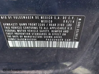 2014 Volkswagen Jetta Sedan SE with VIN 3VWD17AJ9EM303584, listed as a IAAI auction lot 41944386 with 130,921 mi miles. Bid and sale history available at carsss.com. Image 9.