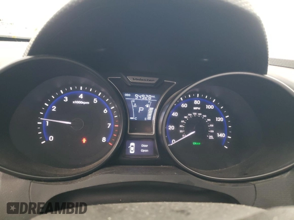 2013 Hyundai Veloster Turbo with VIN KMHTC6AE4DU096033, listed as a Copart auction lot 60004004 with 94,928 mi miles and Salvage title. Bid and sale history available at DreamBid. Image 9.