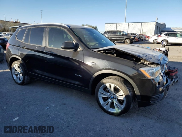 2016 BMW X3 sDrive28i with VIN 5UXWZ7C5XG0R32179, listed as a Copart auction lot 44651575 with 106,154 mi miles and Salvage Title. Bid and sale history available at DreamBid. Image 4.