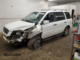 2005 Honda Pilot EX-L with VIN 2HKYF18585H524434, listed as a Copart auction lot 45527665 with 0 mi miles and Salvage Title. Bid and sale history available at carsss.com. Image 1.