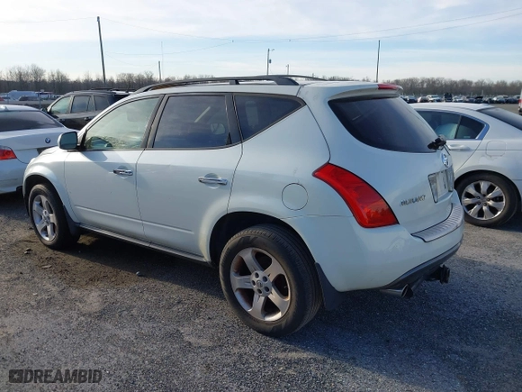 2004 Nissan Murano SE with VIN JN8AZ08W64W323687, listed as a IAAI auction lot 41714333 with 1 mi miles. Bid and sale history available at carsss.com. Image 3.