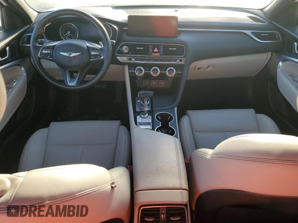 2023 Genesis G70 2.0T with VIN KMTG34TA7PU122859, listed as a Copart auction lot 75442774 with 20,359 mi miles and Non Repairable. Bid and sale history available at carsss.com. Image 8.