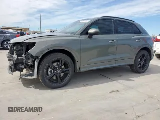 2022 Audi Q3 S line Premium with VIN WA1DECF33N1095428, listed as a Copart auction lot 47262995 with 55,076 mi miles and Salvage Title. Bid and sale history available at carsss.com. Image 1.