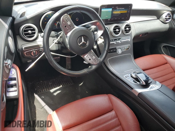 2022 Mercedes-Benz C 300 with VIN W1KWK8DB5NG111436, listed as a Copart auction lot 65630494 with 72,767 mi miles and Salvage Title. Bid and sale history available at DreamBid. Image 8.