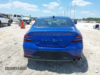 2023 Genesis G70 2.0T with VIN KMTG34TA1PU111825, listed as a IAAI auction lot 42030503 with 1 mi miles. Bid and sale history available at carsss.com. Image 16.