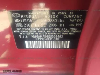 2016 Hyundai Elantra SE with VIN KMHDH4AE6GU558493, listed as a IAAI auction lot 29375423 with 89,842 mi miles. Bid and sale history available at carsss.com. Image 9.