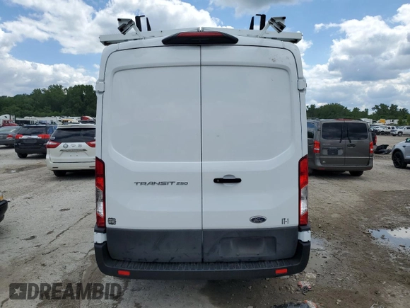 2023 Ford Transit Cargo with VIN 1FTBR1C83PKA24362, listed as a Copart auction lot 58766595 with 7,047 mi miles and Salvage title. Bid and sale history available at DreamBid. Image 6.