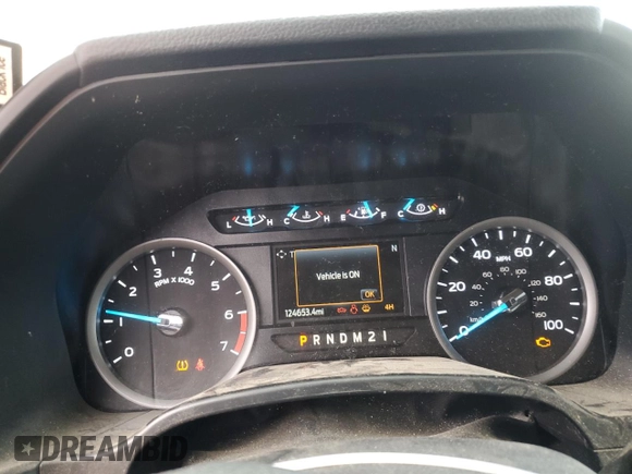 2021 Ford Super Duty F-250 SRW XL with VIN 1FT7W2B62MEC28732, listed as a Copart auction lot 44307565 with 124,653 mi miles and Salvage Title. Bid and sale history available at carsss.com. Image 9.