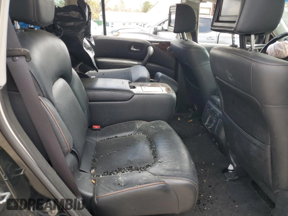 2017 Nissan Armada Platinum with VIN JN8AY2NF8H9301150, listed as a Copart auction lot 48145165 with 121,835 mi miles and Salvage Title. Bid and sale history available at carsss.com. Image 10.