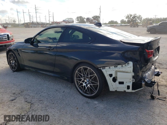 2018 BMW M4 with VIN WBS4Y9C57JAC86460, listed as a Copart auction lot 73022204 with 28,477 mi miles and Salvage Title. Bid and sale history available at carsss.com. Image 2.