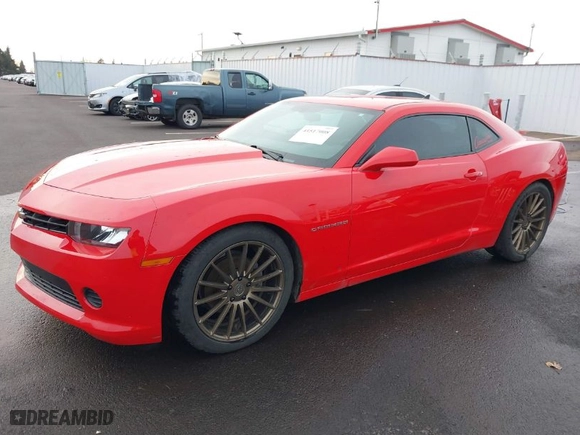 2015 Chevrolet Camaro LS with VIN 2G1FA1E34F9239543, listed as a IAAI auction lot 41517008 with 142784 miles. Bid and sale history available at carsss.com. Image 2.
