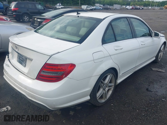 2014 Mercedes-Benz C 250 Sport with VIN WDDGF4HB9EA919237, listed as a IAAI auction lot 39876154 with 110,766 mi miles and . Bid and sale history available at carsss.com. Image 4.