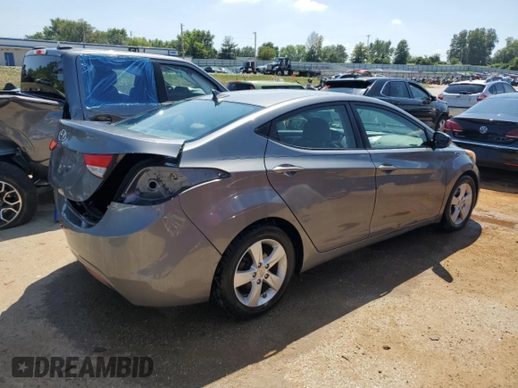 2013 Hyundai Elantra GLS with VIN 5NPDH4AE6DH374729, listed as a Copart auction lot 65541973 with 105,181 mi miles and Salvage title. Bid and sale history available at DreamBid. Image 3.