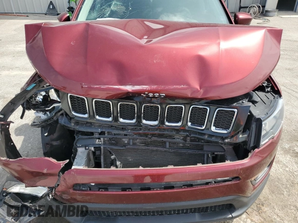 2021 Jeep Compass Latitude with VIN 3C4NJCBB1MT505377, listed as a Copart auction lot 59746895 with 44,217 mi miles and Non repairable. Bid and sale history available at DreamBid. Image 12.