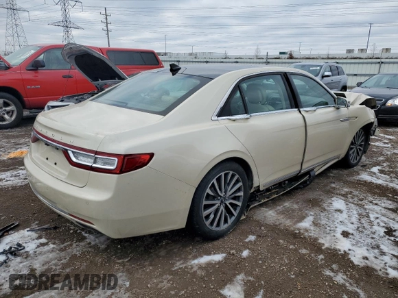 2018 Lincoln Continental Select with VIN 1LN6L9SK3J5601245, listed as a Copart auction lot 86254674 with 0 mi miles and Salvage Title. Bid and sale history available at carsss.com. Image 3.