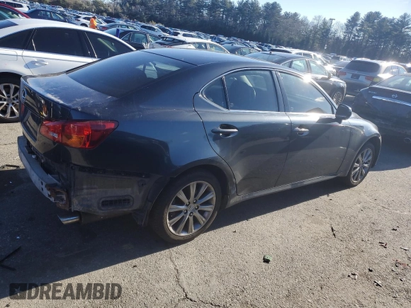 2006 Lexus IS 250 with VIN JTHCK262962006449, listed as a Copart auction lot 41628325 with 193,645 mi miles and Salvage Title. Bid and sale history available at DreamBid. Image 3.