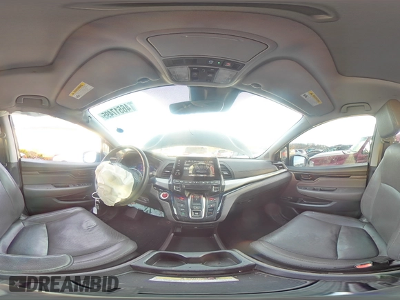 2019 Honda Odyssey Elite with VIN 5FNRL6H91KB052410, listed as a Copart auction lot 46517495 with 74,508 mi miles and Salvage Title. Bid and sale history available at DreamBid. Image 16.