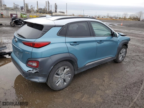 2019 Hyundai Kona Electric SEL with VIN KM8K23AG1KU044807, listed as a Copart auction lot 78909774 with 140,136 mi miles and Salvage Title. Bid and sale history available at carsss.com. Image 3.
