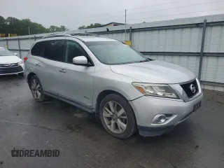 2014 Nissan Pathfinder Platinum Hybrid with VIN 5N1CR2MM1EC660531, listed as a Copart auction lot 59634305 with 164,996 mi miles and Clean title. Bid and sale history available at DreamBid. Image 4.