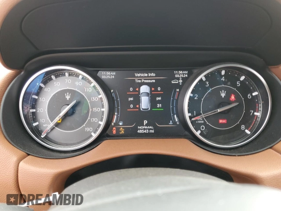 2021 Maserati Levante GT with VIN ZN661XUA6MX372490, listed as a Copart auction lot 48069824 with 48,543 mi miles. Bid and sale history available at carsss.com. Image 9.