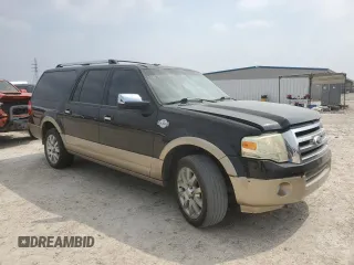 2014 Ford Expedition Max XLT with VIN 1FMJK1H53EEF07470, listed as a Copart auction lot 48903355 with 189,551 mi miles and Salvage title. Bid and sale history available at DreamBid. Image 4.