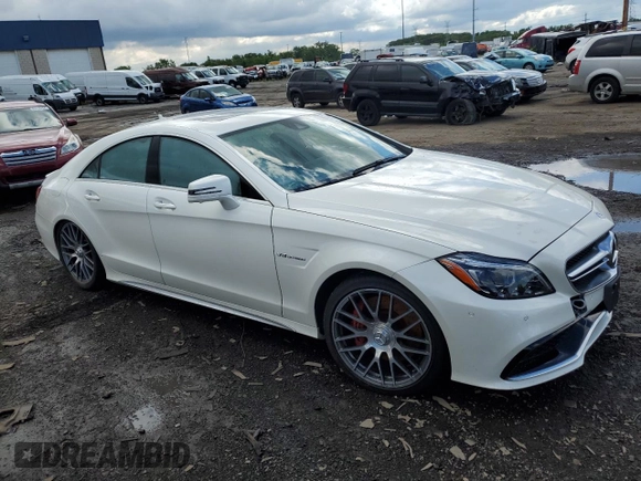 2015 Mercedes-Benz CLS-Class CLS 63 AMG S-Model with VIN WDDLJ7GB3FA134276, listed as a Copart auction lot 60804804 with 0 mi miles and Salvage Title. Bid and sale history available at carsss.com. Image 4.