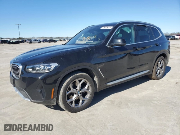 2022 BMW X3 sDrive30i with VIN 5UX43DP03N9K85901, listed as a Copart auction lot 47932955 with Not Provided miles and Salvage Title. Bid and sale history available at DreamBid. Image 1.