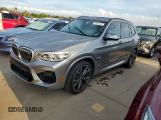 2020 BMW X3 M Competition with VIN 5YMTS0C01L9B25053, listed as a Copart auction lot 73847764 with 0 mi miles and Salvage Title. Bid and sale history available at carsss.com. Image 1.