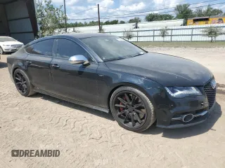 2014 Audi S7 Prestige with VIN WAUW2AFC1EN051414, listed as a Copart auction lot 72330464 with 79,922 mi miles and Salvage Title. Bid and sale history available at carsss.com. Image 4.
