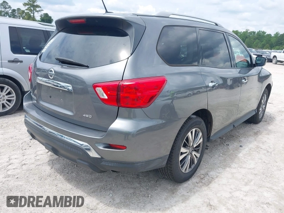 2018 Nissan Pathfinder SL with VIN 5N1DR2MM4JC642152, listed as a IAAI auction lot 42132867 with 142,063 mi miles. Bid and sale history available at carsss.com. Image 4.