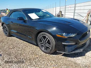 2023 Ford Mustang EcoBoost with VIN 1FATP8UH1P5105379, listed as a IAAI auction lot 41655830 with 27,611 mi miles. Bid and sale history available at carsss.com. Image 1.